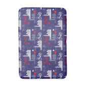 ロンドンの陸標パターン バスマット (正面縦)