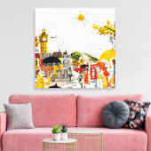 ロンドンの雨の日 キャンバスプリント (インサイチュ (リビング))