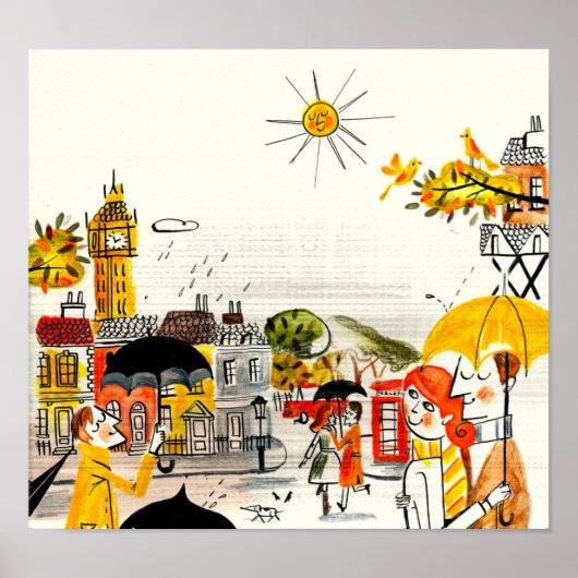 ロンドンの雨の日 ポスター (正面)