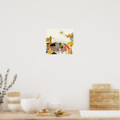 ロンドンの雨の日 ポスター (キッチン)