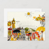 ロンドンの雨の日 ポストカード (正面/裏面)