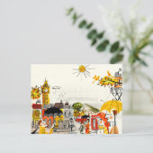 ロンドンの雨の日 ポストカード (スタンド正面)