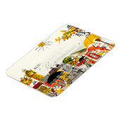 ロンドンの雨の日 マグネット (左側)