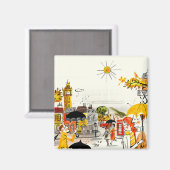 ロンドンの雨の日 マグネット (正面/裏面)