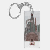 ロンドンの雲の赤と緑 キーホルダー (正面左)