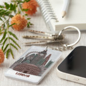 ロンドンの雲の赤と緑 キーホルダー (正面右)