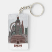 ロンドンの雲の赤と緑 キーホルダー (裏面)