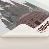 ロンドンの雲の赤と緑 シェルパブランケット (3/4)