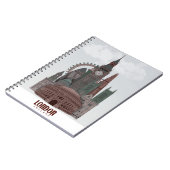 ロンドンの雲の赤と緑 ノートブック (左側)