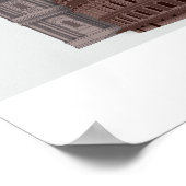 ロンドンの雲の赤と緑 ポスター (角)