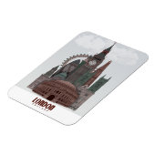 ロンドンの雲の赤と緑 マグネット (左側)