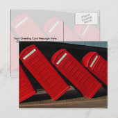 ロンドンの電話ブース ポストカード (正面/裏面)