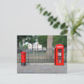 ロンドンの電話ブース&ポストボックス ポストカード (スタンド正面)