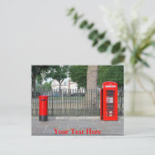 ロンドンの電話ブース&ポストボックス ポストカード (スタンド正面)