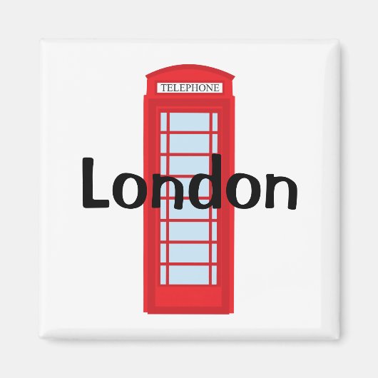 ロンドンの電話ブース マグネット (正面)