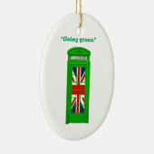 ロンドンの電話ボックスに「Going green」 セラミックオーナメント (右)