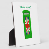 ロンドンの電話ボックスに「Going green」 フォトプラーク (側面)