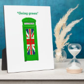 ロンドンの電話ボックスに「Going green」 フォトプラーク (側面)