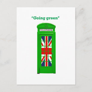 ロンドンの電話ボックスに「Going green」 ポストカード