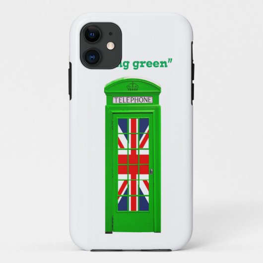 ロンドンの電話ボックスに「Going green」 Case-Mate iPhoneケース (裏面)
