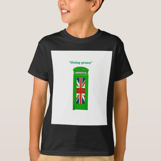 ロンドンの電話ボックスに「Going green」 Tシャツ (正面)