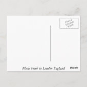 ロンドンの電話ボックス ポストカード (裏面)