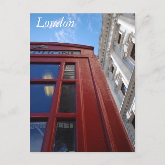 ロンドンの電話ボックス ポストカード (正面)