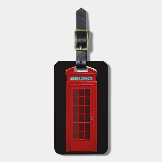 ロンドンの電話ボックス ラゲッジタグ (正面縦)