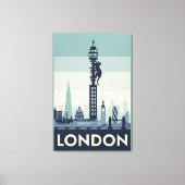 ロンドンの面白い猫 キャンバスプリント (正面)
