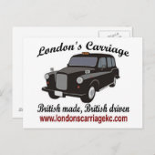 ロンドンの馬車 ポストカード (正面/裏面)