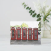 ロンドンの5つの電話ボックス ポストカード (スタンド正面)