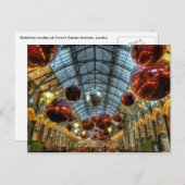 ロンドンのCovent Garden Marketsでクリスマスバウブル シーズンポストカード (正面/裏面)