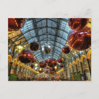 ロンドンのCovent Garden Marketsでクリスマスバウブル シーズンポストカード