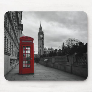 ロンドンのmousepadの赤い電話ボックス マウスパッド