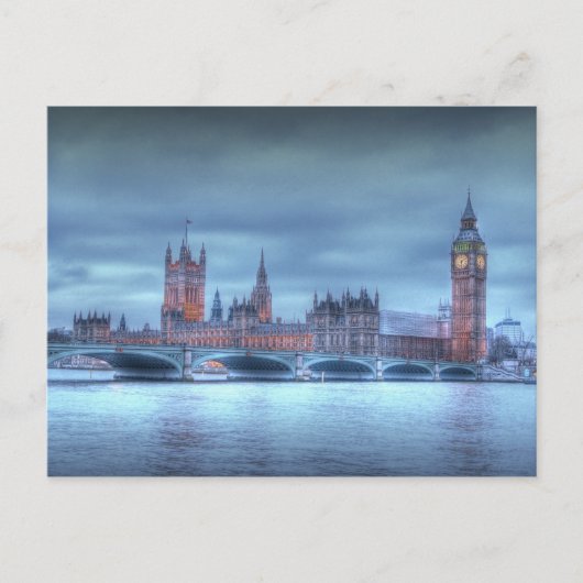 ロンドンはがきに英国議会 ポストカード (正面)