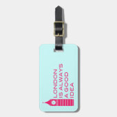 ロンドンはよいアイディアの荷物のラベル常にです ラゲッジタグ (正面縦)