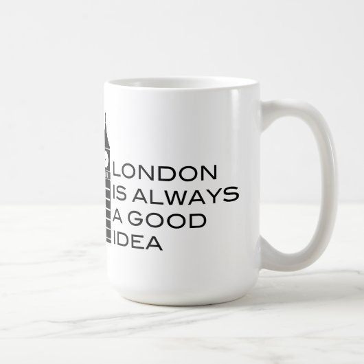 ロンドンはよいアイディア-マグ常にです コーヒーマグカップ (右)