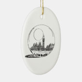 ロンドンはガラス玉に。 セラミックオーナメント (右)