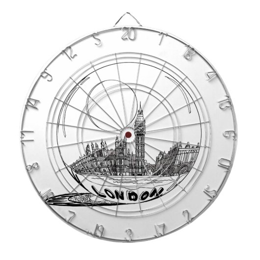 ロンドンはガラス玉に。 ダーツボード (正面)