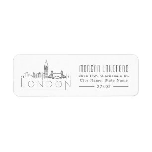 ロンドンはスカイライン を様式化しました ラベル