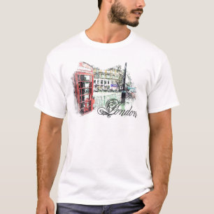 ロンドンはスケッチを着色しました Tシャツ