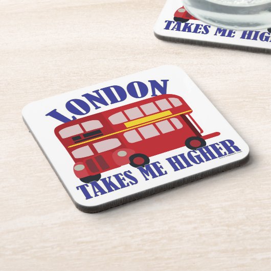 ロンドンは私を高いおもしろいスローガンアートにする コースター (左側)