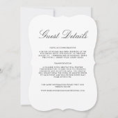 ロンドンへようこそ | 結婚式のゲスト詳細カード 招待状 (裏面)