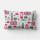 ロンドンをテーマにした腰枕 ランバークッション (裏面)