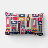 ロンドンをテーマにした腰枕 ランバークッション (裏面)