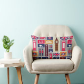 ロンドンをテーマにした腰枕 ランバークッション (椅子)