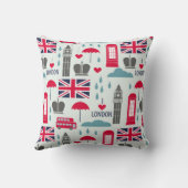 ロンドンをテーマにした装飾用クッション クッション (裏面)