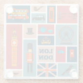 ロンドンをテーマにした ガラスコースター (裏面)