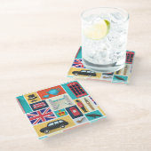 ロンドンをテーマにした ガラスコースター (アングル)