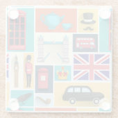 ロンドンをテーマにした ガラスコースター (裏面)